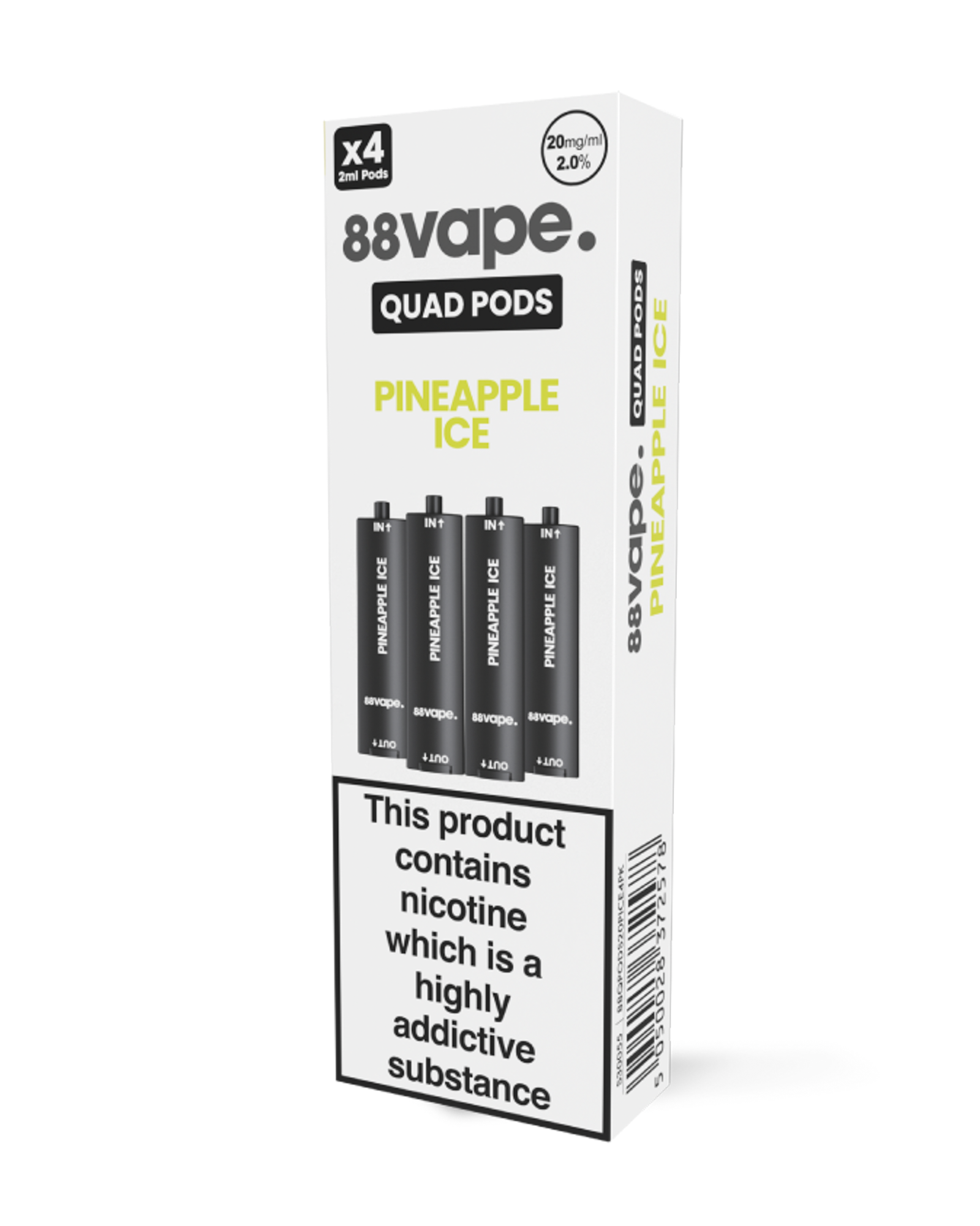 88Vape Quad Pineapple Ice Pods (x4)