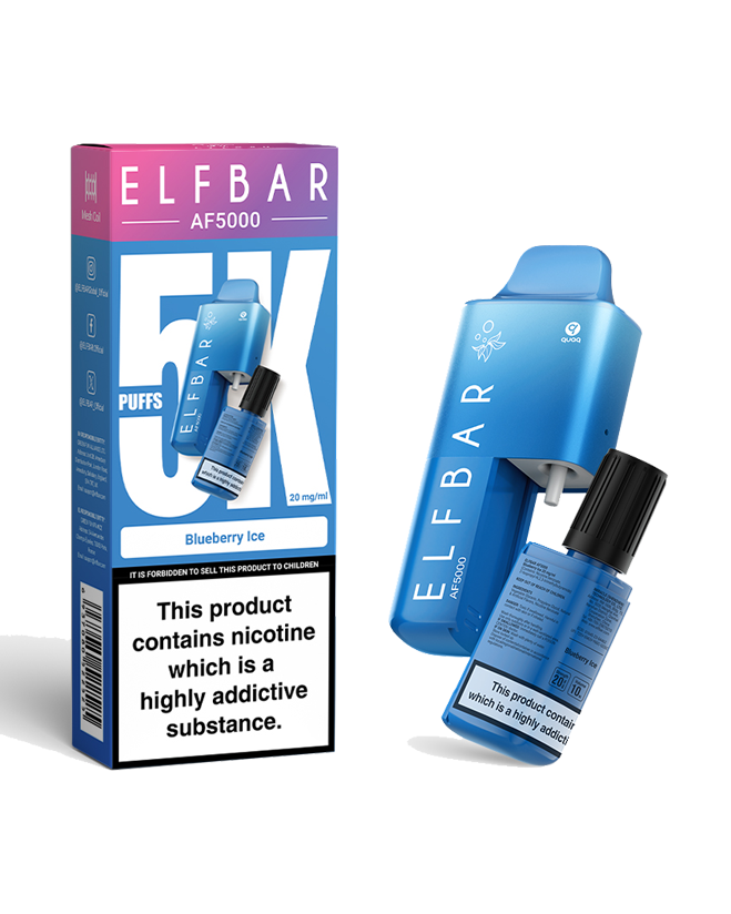 Blueberry Ice Elf Bar AF5000 Disposable