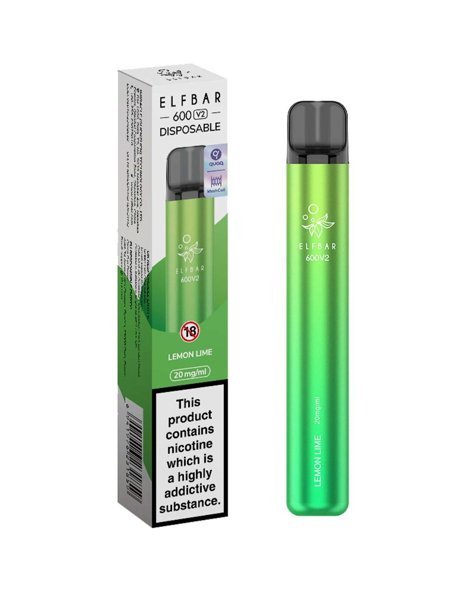 ELFBAR 600 V2 Lemon Lime Disposable