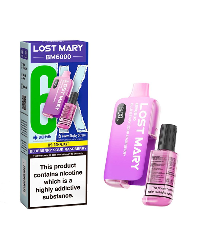 Blueberry Sour Raspberry Lost Mary BM6000 Disposable