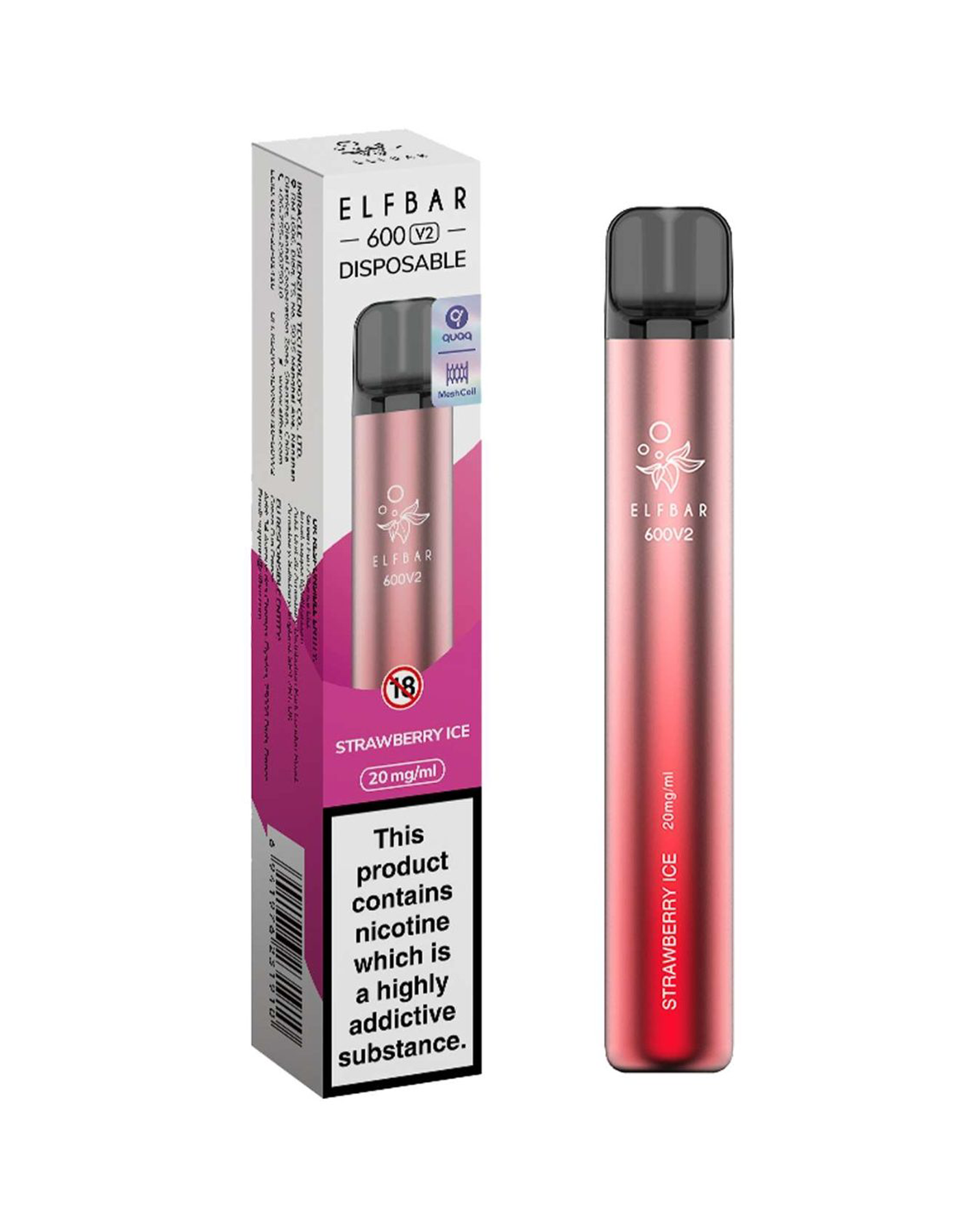 ELFBAR 600 V2 Strawberry Ice Disposable